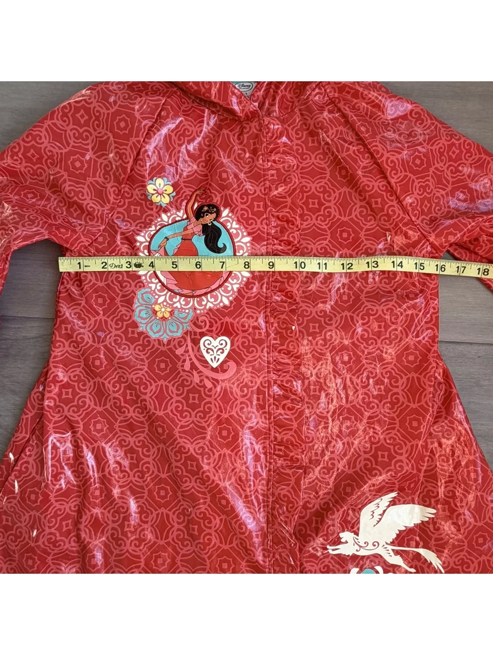 Disney Collection Girls 7/8 Red Hooded Raincoat